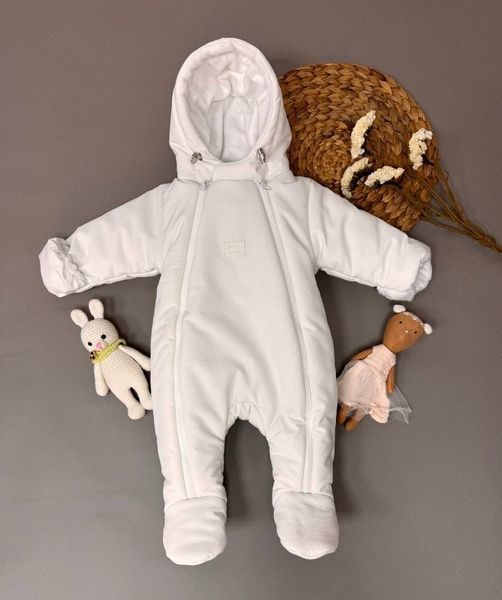 Зимний комбинезон с закрытыми ножками "Белый" Decoza Moms (zimakomb912-PM008) 74-80 см