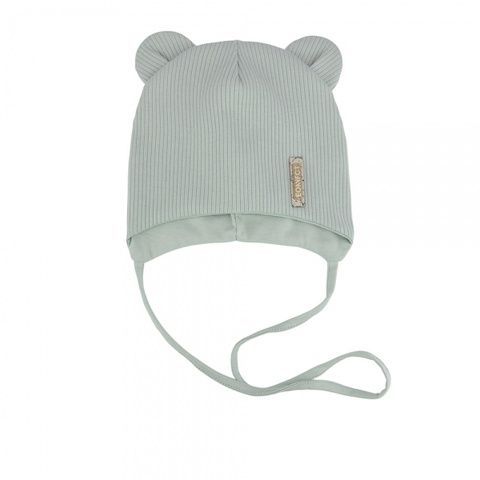Шапка з вушками Mini шеврон оливка (Shd624-03150-1) 45-48 см