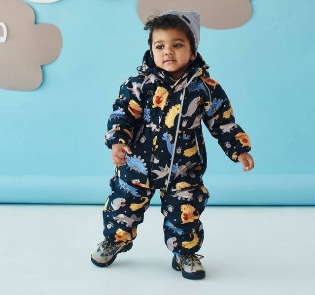 Зимовий комбінезон "Діно жовті" Decoza Moms (zimk8692-OP001-pl016) 86-92 см