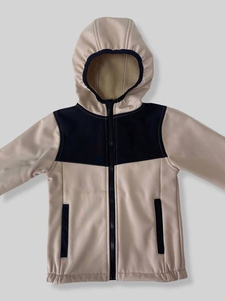 Куртка "Softshell" Бежевая с черным Decoza Moms (KSoft104-SHh2-SHh1) 104 см