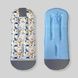 Бавовняний матрасик латекс "Діно і блакитний" Decoza Moms (MatsL3585-S2-2-В3) 35х85 см