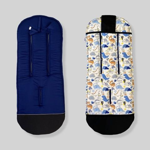 Бавовняний матрасик латекс "Діно і синій" Decoza Moms (MatsL3585-S2-3-В3) 35х85 см