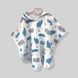 Пончо муслінове дитяче "Діно сіро блакитні" Decoza Moms (poncho-ms039) 1