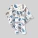 Пончо муслінове дитяче "Діно сіро блакитні" Decoza Moms (poncho-ms039) 2