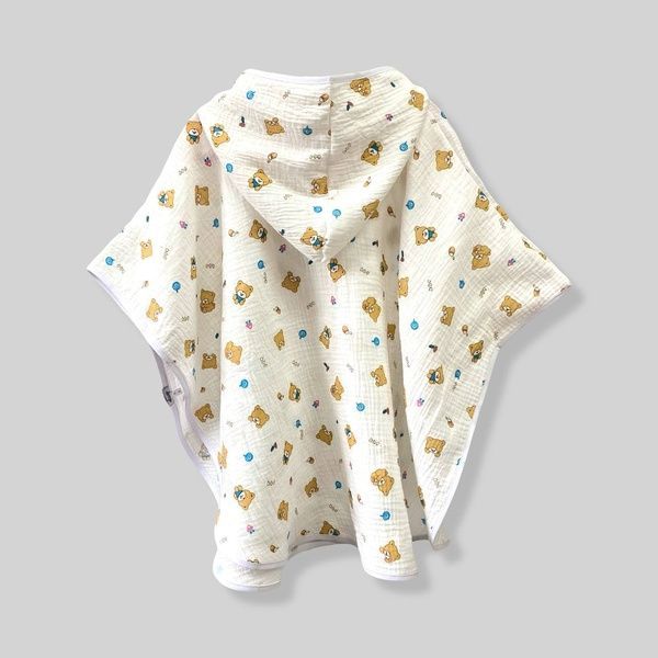 Пончо муслінове дитяче "Мішутка" Decoza Moms (poncho-ms041)