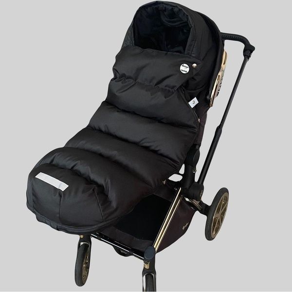 Зимний футмуф на коляску "Теплик" Черный оксфорд Decoza Moms (futmuf120-O072-pl016) 120х47 см