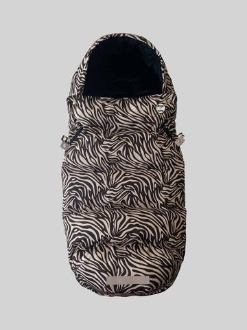 Зимний футмуф на коляску "Теплик" Зебра бежевая Decoza Moms (futmuf100-OP321-pl016) 100х47 см